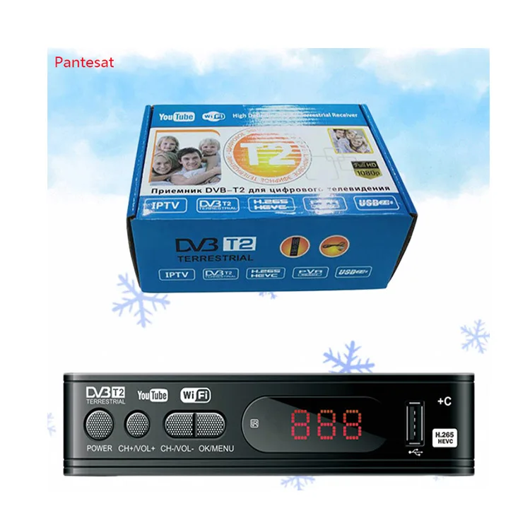good dvb t2 tv receiver digital tv tuner receptor h.265 terrestrial receiver set top box iptv free to air set-top box hevc dvbt2