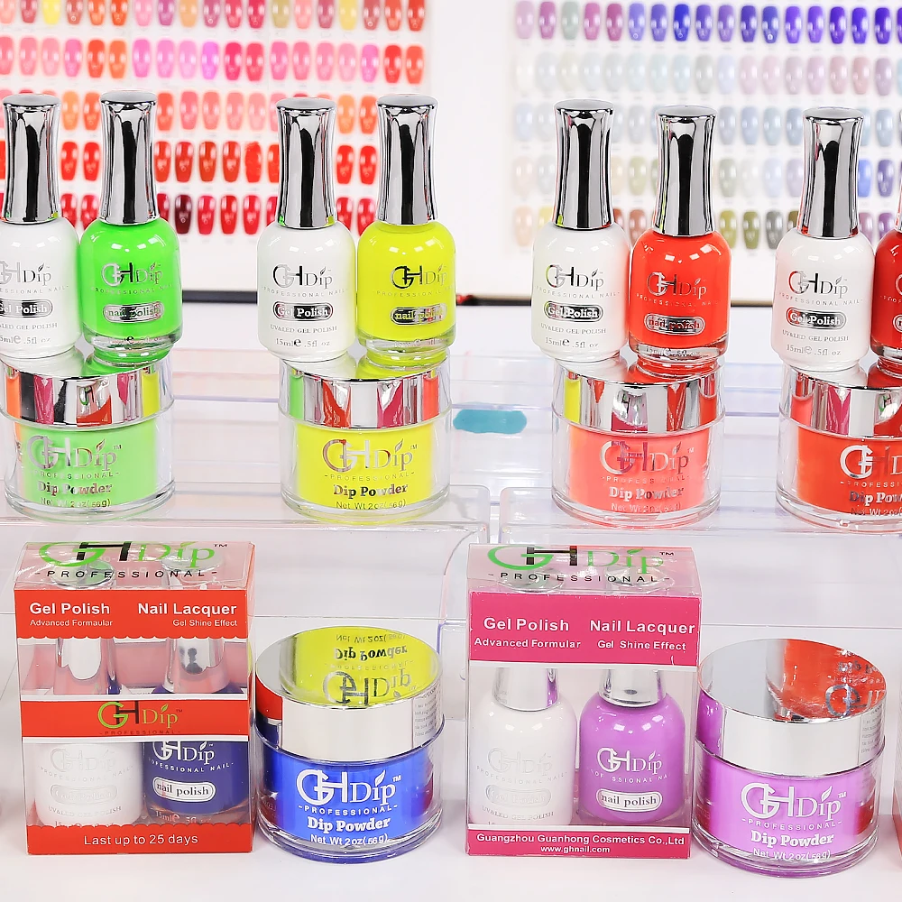 Custom Private Label 3 in 1 Acrylic Dipping Powder 2000 Nude color Fast Drying Dip Powder Nails System