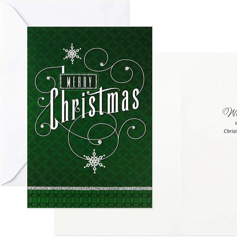 New Year Invitation Christmas Thank You Card And Envelope For Party Wishes Customized Accepted