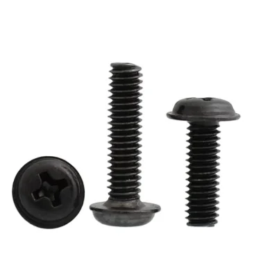 Iron Black Cross round Head with Cushion Screw Disk Product Type Bolts with Bushing Bolt & Bolt