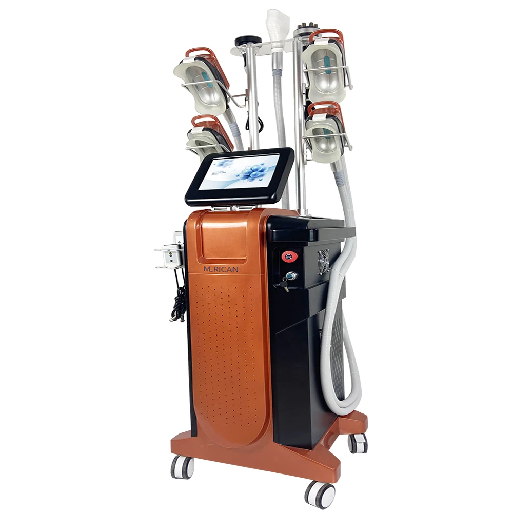 MERICAN Multi Functional Cellulite Removal Ultrasonic Vacuum Cavitation System Body Slimming Machine Purple Red Light Customize