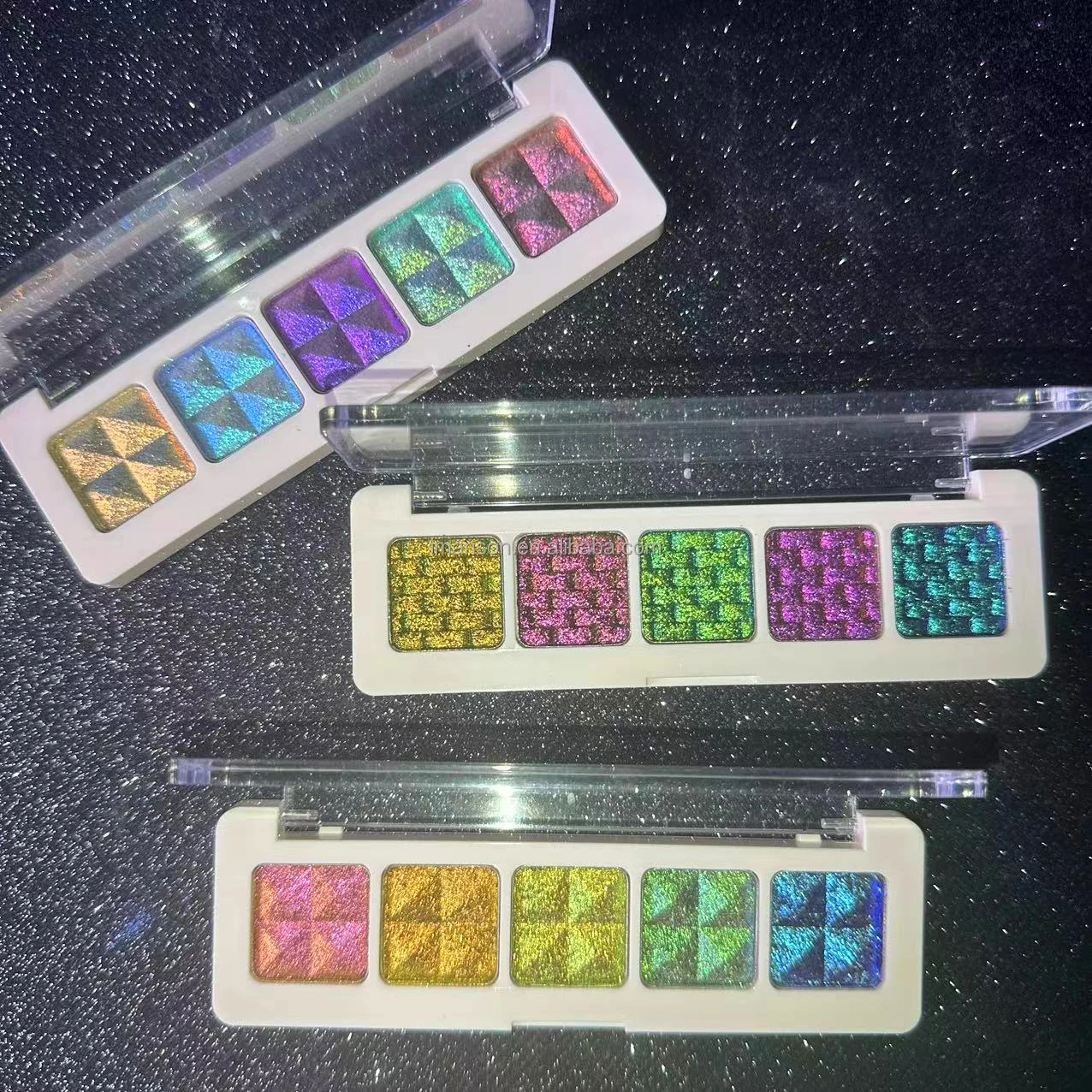 Private Label High Quality Super Highly Pigmented Eye Makeup Sparkle Color Shifting Duochrome Multiduochrome  Eyeshadow