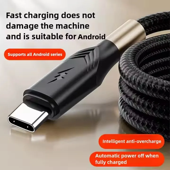 Android Fast Charging Mobile Charger Cable Original Custom Logo Type C Phone Charger Cable