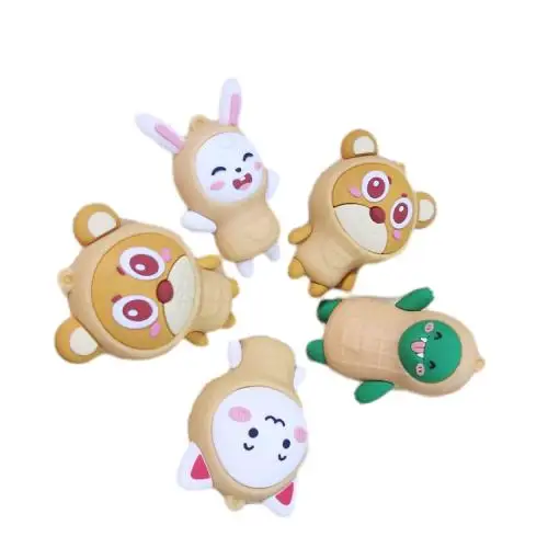 LH high quality 3D PVC key ring kawaii design handmade silicone cartoon ornaments pvc crafts