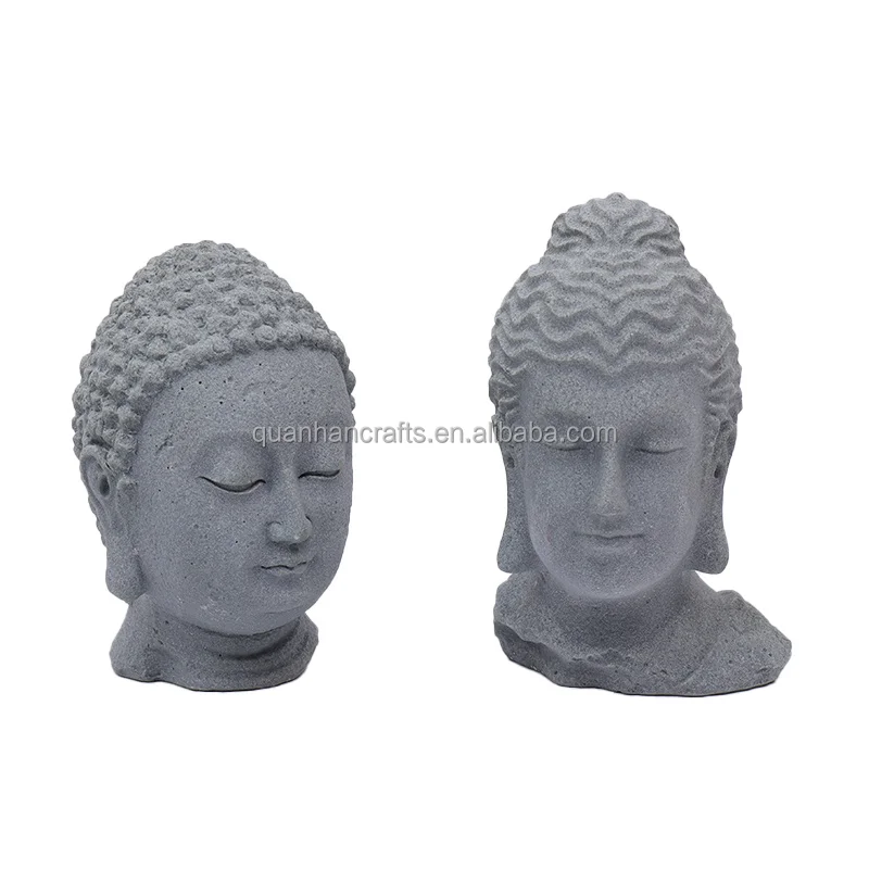 Wholesale religious statues hand carved stone buddha head laughing buddha