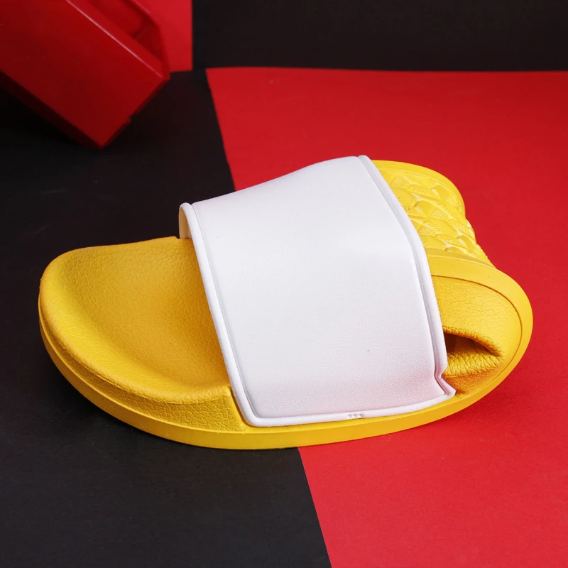 Summer House Shoes Flats Home Footwear Double Colors Custom Logo Women Bathroom Rubber Slippers Slides Men