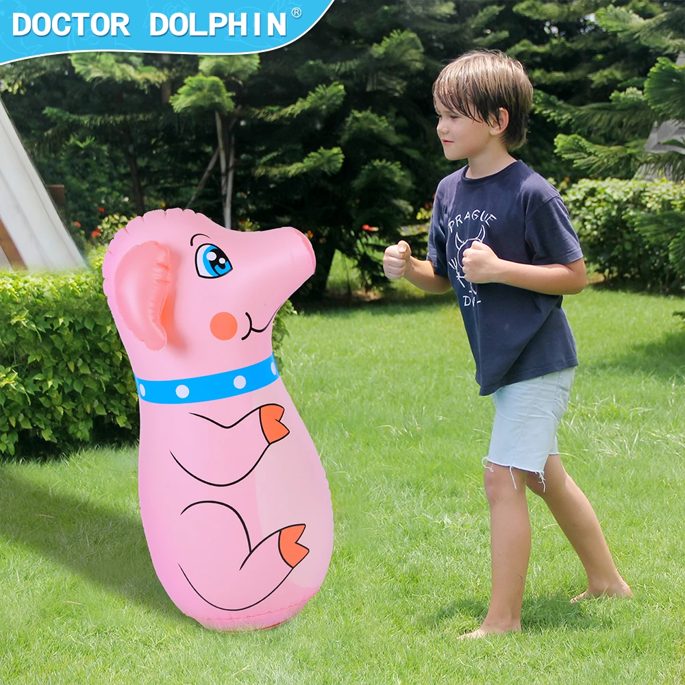 Doctor Dolphin New Design Small Size Boxing Inflatable Punching Bag Boxing Bag Standing Training Heavy Punching Bag For Kids