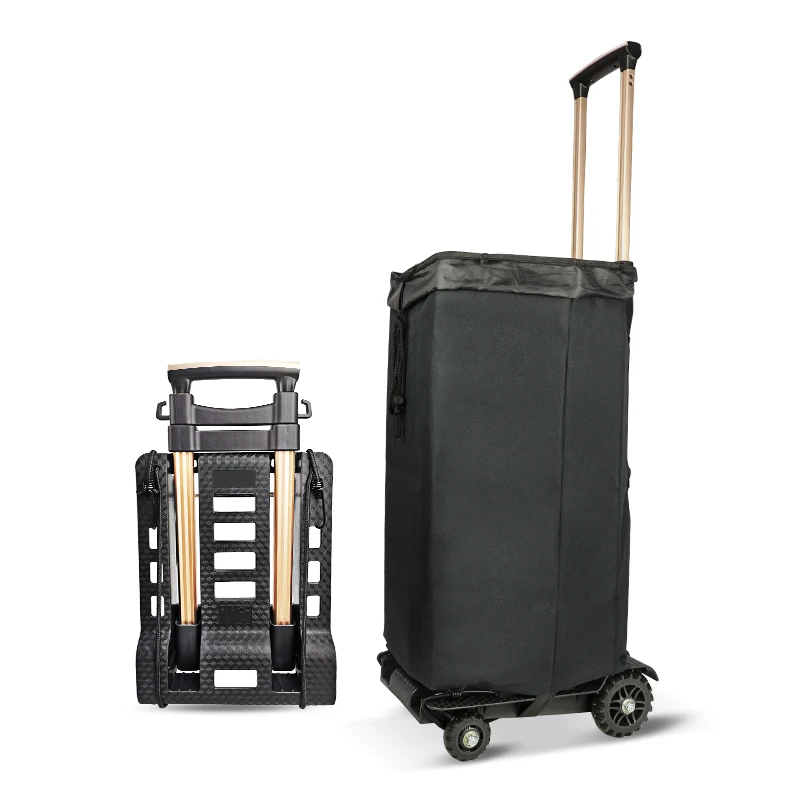 OEM ODM Ultra-light portable trolley max loading 40kg  Mini Portable Trailer Dolly Hand Truck Cart Adjustable Trolley