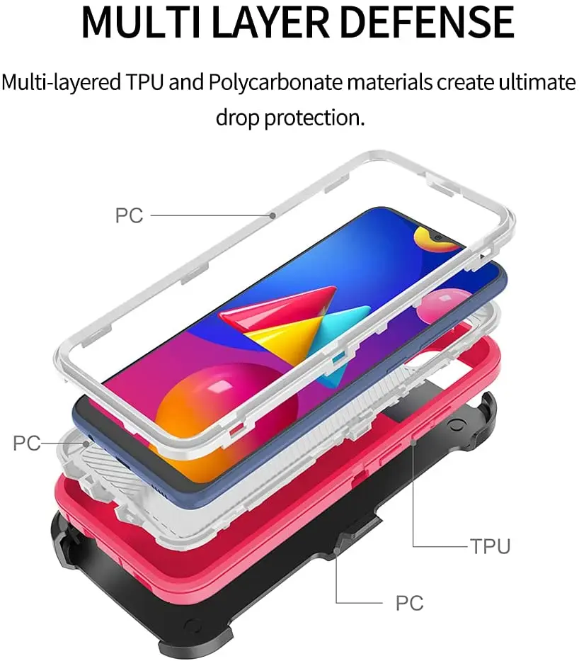 Робот-чехол для Tcl Revvl 6 pro 5G 20 XE с зажимом крепления к поясному ремню кобура Встроенный экран протектор бампер чехол-накладка