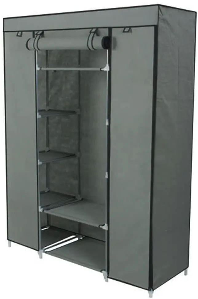 Hanging wardrobe closet and portable closet rack and cupboards for clothes