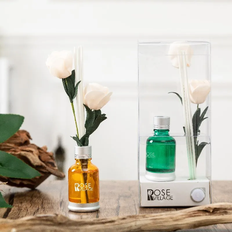 Luxury home fragrance dried flower decoration aromatherapy essential oil reed diffuser set