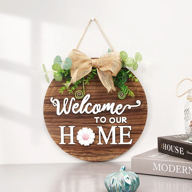 Hot Rustic Welcome Sign for Front Door Outdoor Hanging Vertical Wood Sign Welcome Sign Porch Decor