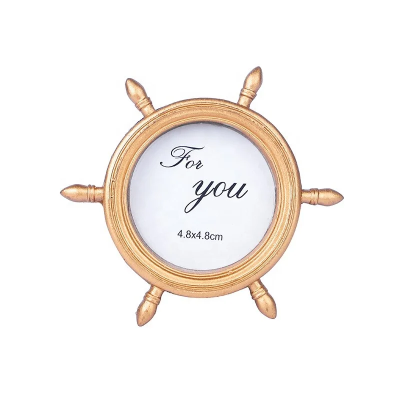 Wedding Decoration Compass Shaped Gold resin frame Wedding Souvenir Place Card holders (20pcs/lot)