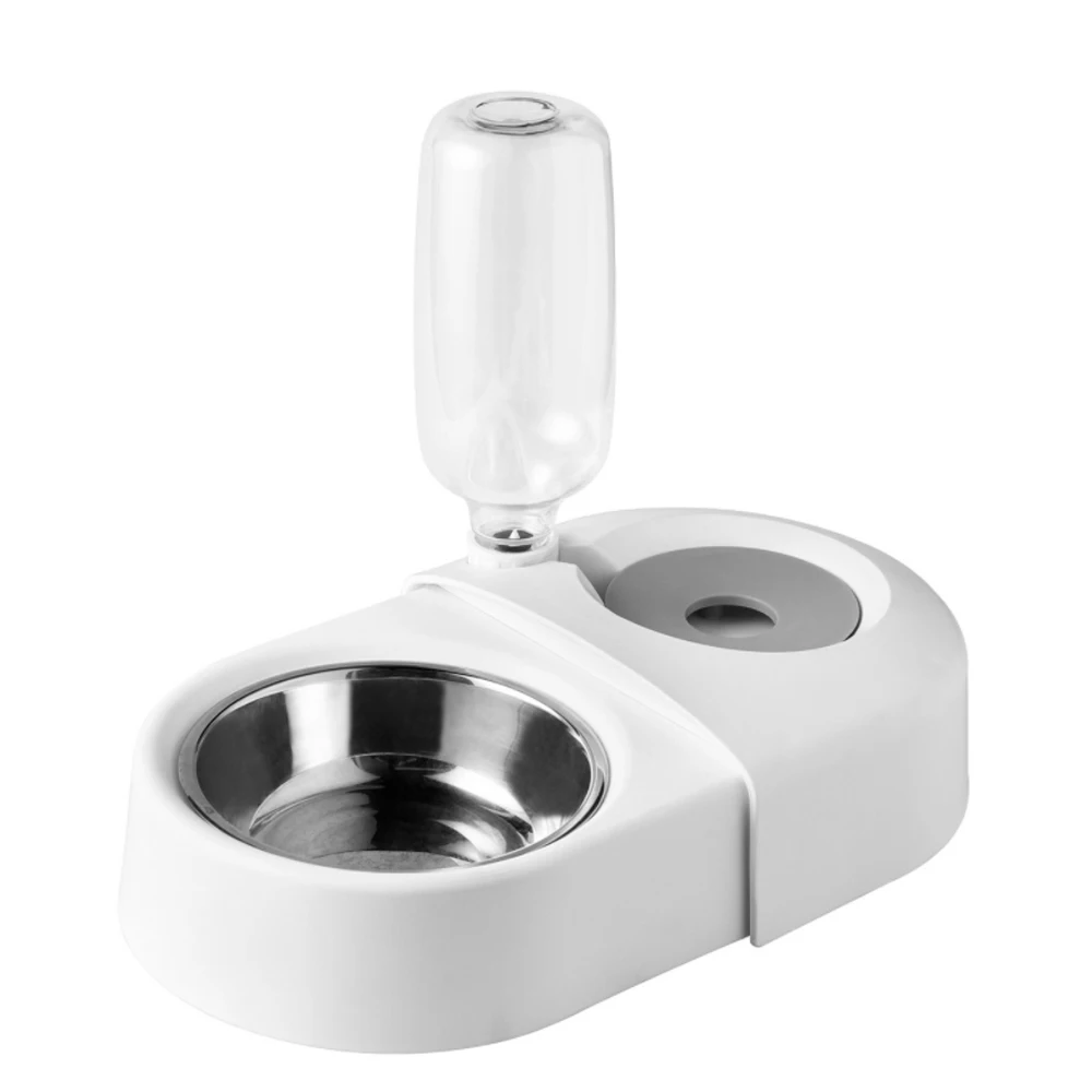 Food Water Feeder Drinker Automatic Dog Fountain Rice Pet Cat Double Bowl