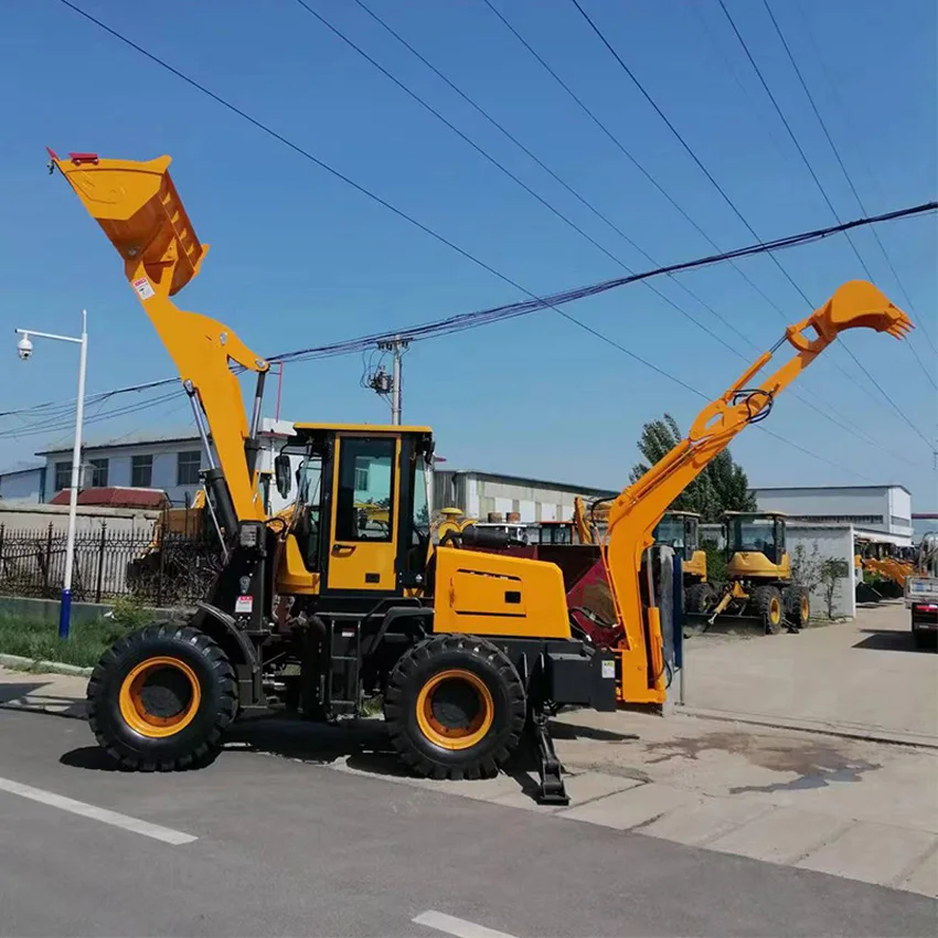 free shipping chinese mini backhoe loader 4x4 compact tractor with loader and backhoe