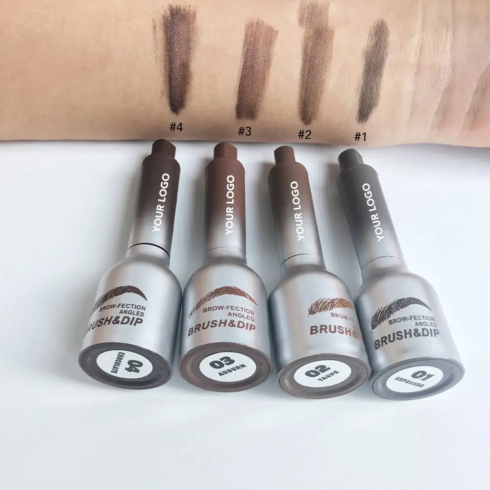 Newest Liquid Eyebrow With Brush Cream Waterproof Long Lasting Brow Gel 4 Colors Eyebrow Pen