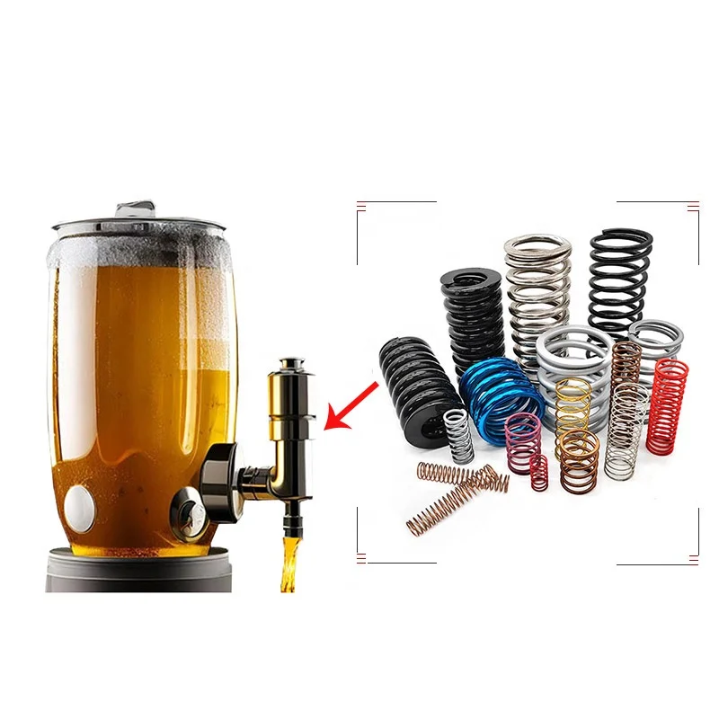 Food Grade Stainless Steel Spring Mechanical 1.8mm Inconel Compression Springs Metal Coil And Spiral Springs