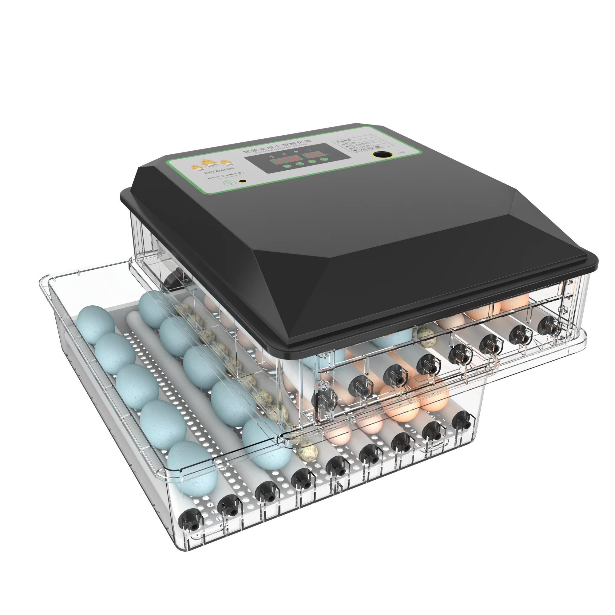 2 Layers 128pcs Automatic Poultry Chicken Egg Incubator