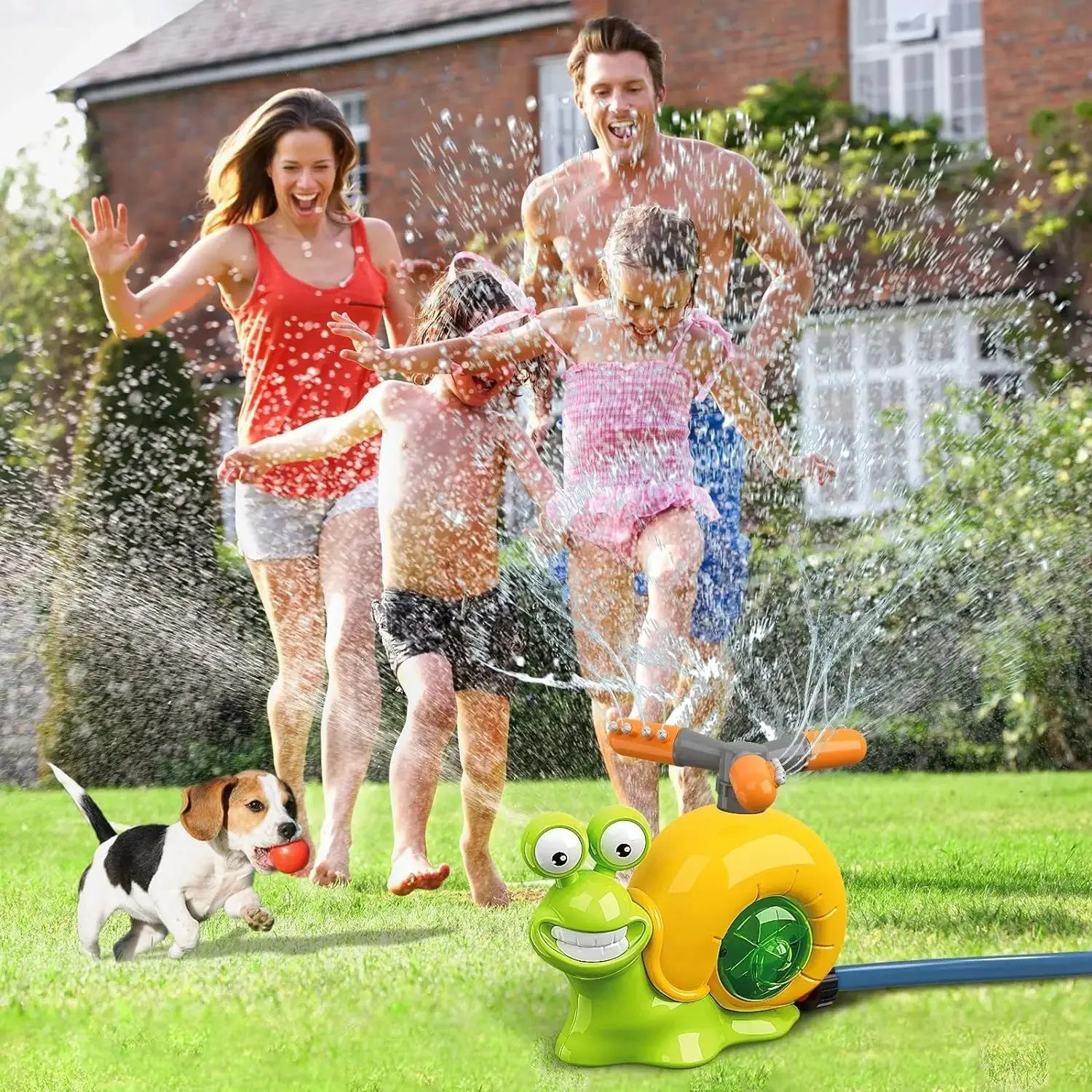Water Spray Outdoor Toy Snail Sprinkler Backyard Garden Summer Yard Cartoon Splash Sprinkler Toy for Kids