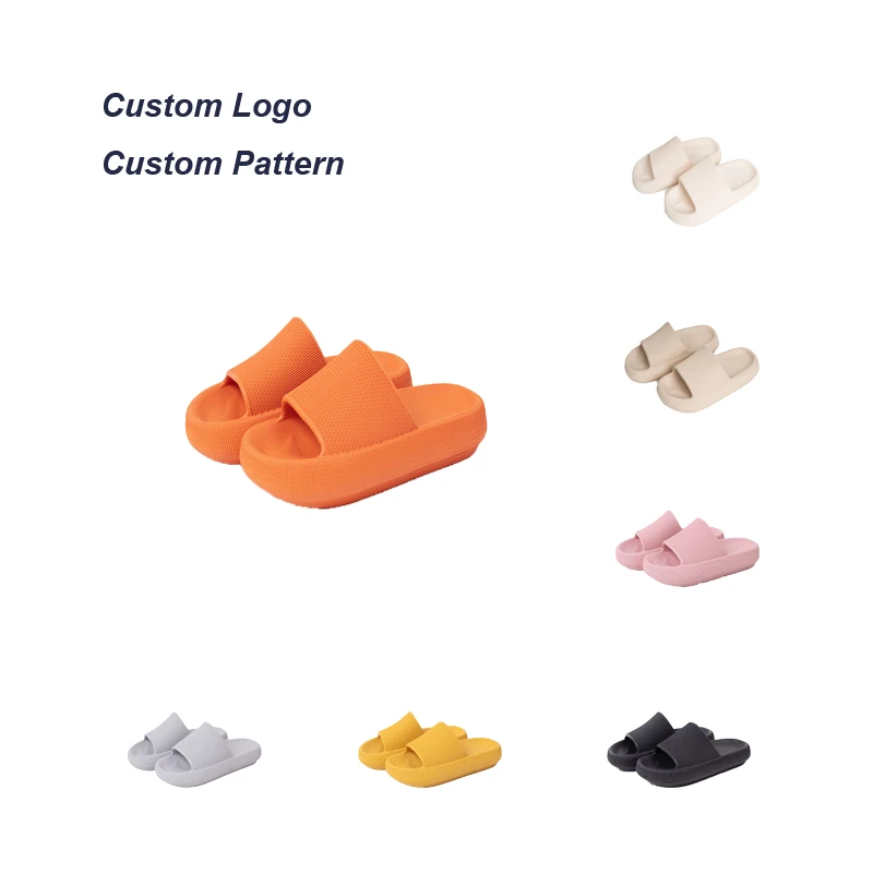 Free Sample Custom Logo Pattern Women Shoes Chancletas Verano Non Slip Men Cloud Slippers For Women And Men