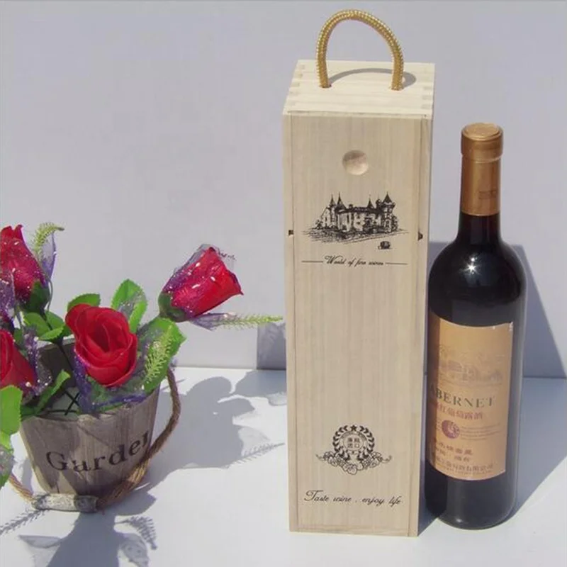 High Quality Control wooden wine gift box wood wine boxes for sale red wine woden box with logo