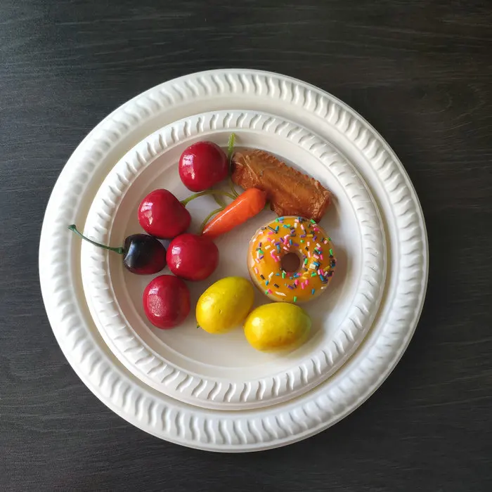 
Plastic Corn starch Material and Eco-Friendly Feature customized restaurant plates 6/7/9inch 