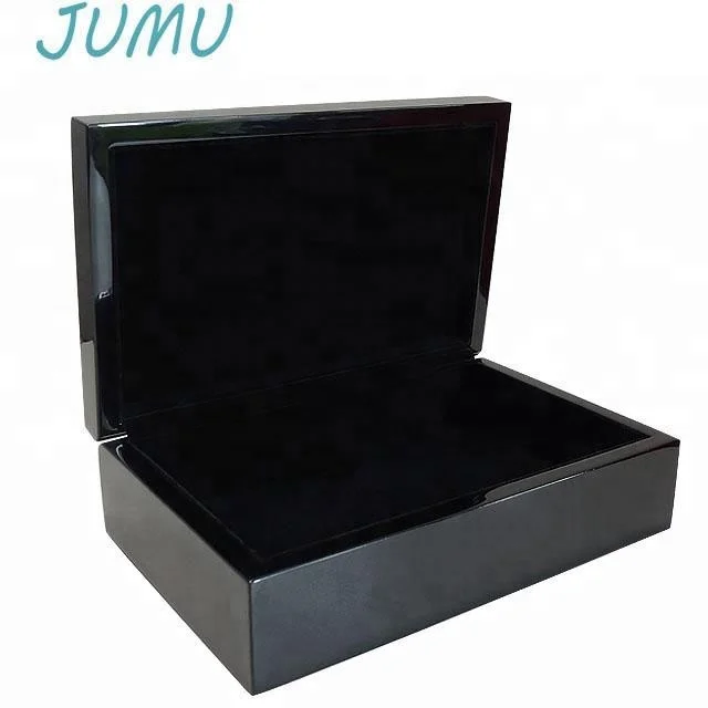 piano black lacquer finish luxury wooden perfume bottle box