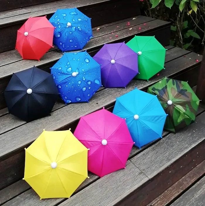 Outdoor bike toy umbrella art deco polyester fabric mobile phone sunblock