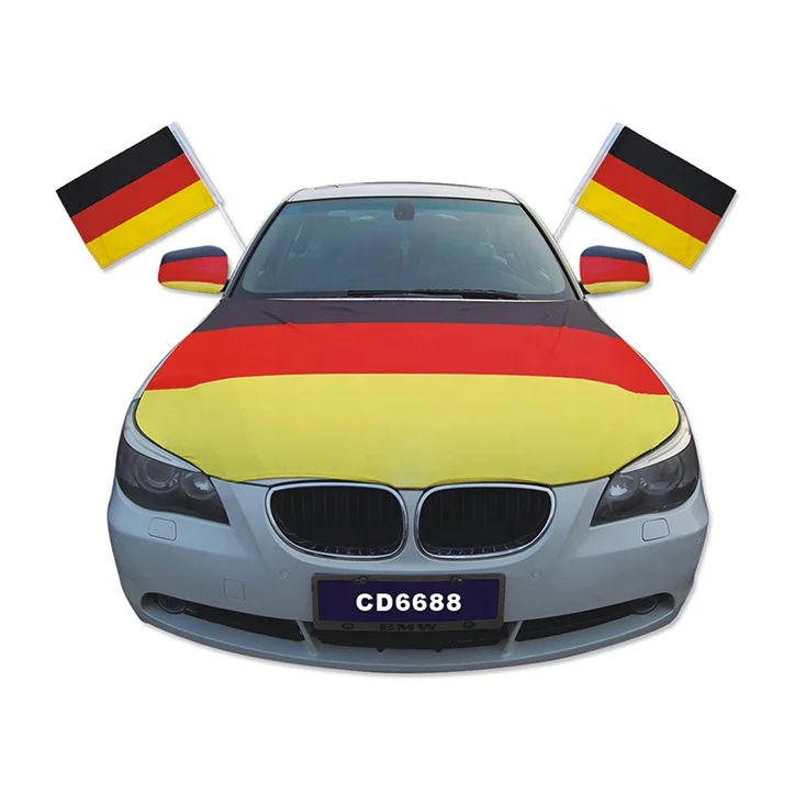 Distinctive Polyester Custom Blank Sublimation Car Flag For Car Windows , Germany plastic car window flag for promotion
