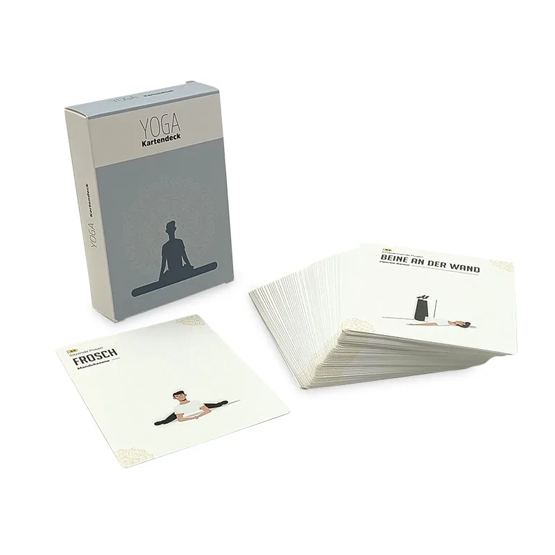 Design Premium Adult Meditation Exercise Game Flash Card Asana Sequence Yoga Poses Deck Cards With Instructions