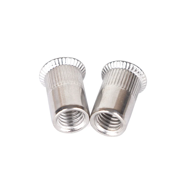 Countersunk Head Open Rivet Nut Stainless Steel threaded rivet nut CSK Head M3-M12 Silver