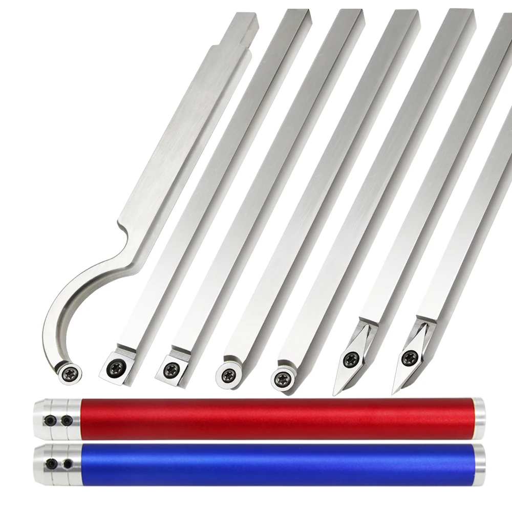 TASP карбидная вставка резак с алюминиевой ручкой токарное долото лезвие для деревообработки токарный станок токарный инструмент для дерева