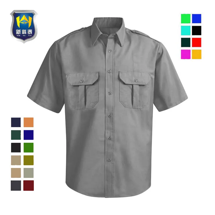 Wholesale High Quality Costumes Logo Ripstop Short Sleeve Shirt Security Uniform Guard Uniform for Men Uniform for Man Woman