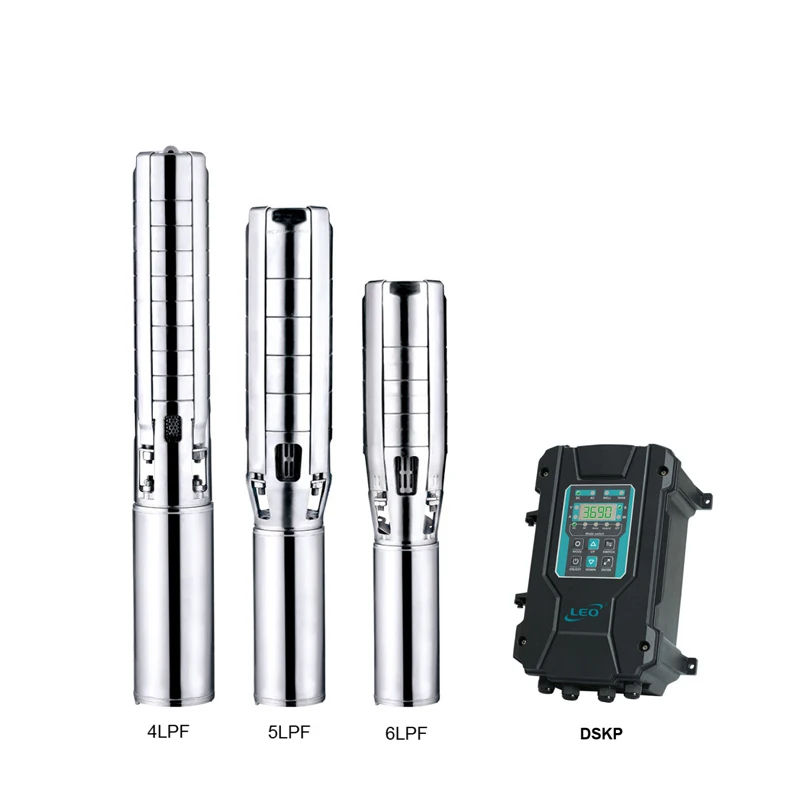 Погружной насос LEO Hybrid из нержавеющей стали переменного/постоянного тока, для рабочего колеса, для бурения скважин, на солнечной батарее, для сельскохозяйственного орошения