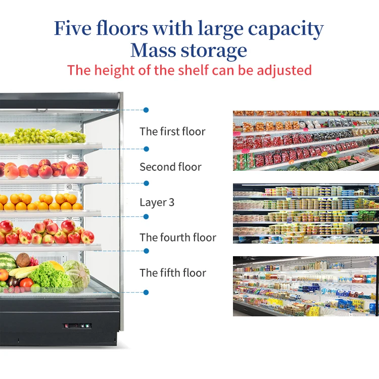 Commercial Supermarket Display Refrigerators Two Glass Door Beer Fridge Upright Beverage Cooler Freezer