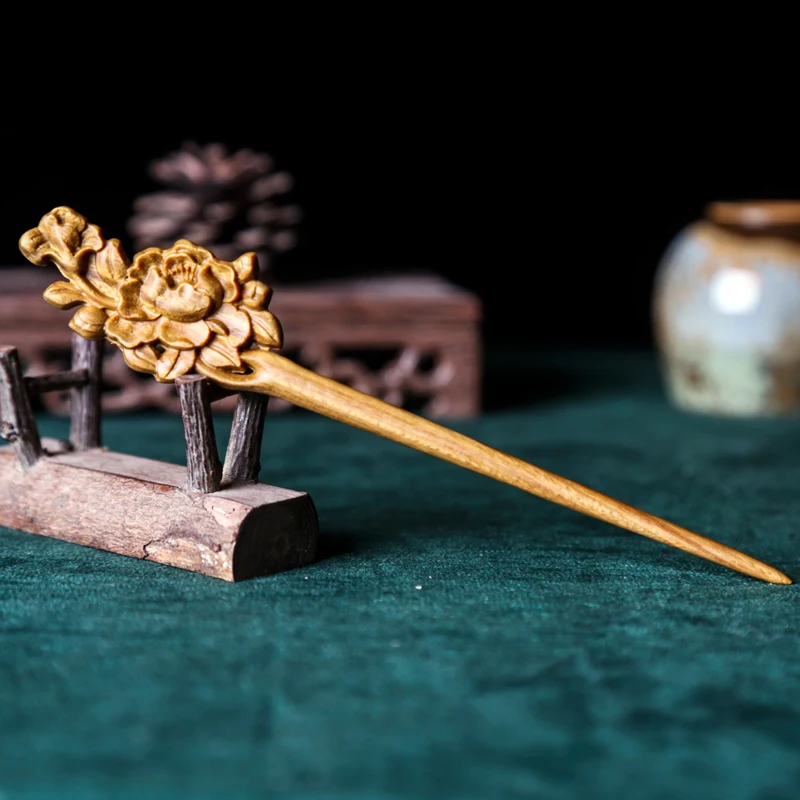promotional sandalwood hair sticks eco-friendly  hair wooden hairpin Vintage sandalwood hairpin Wholesale customization