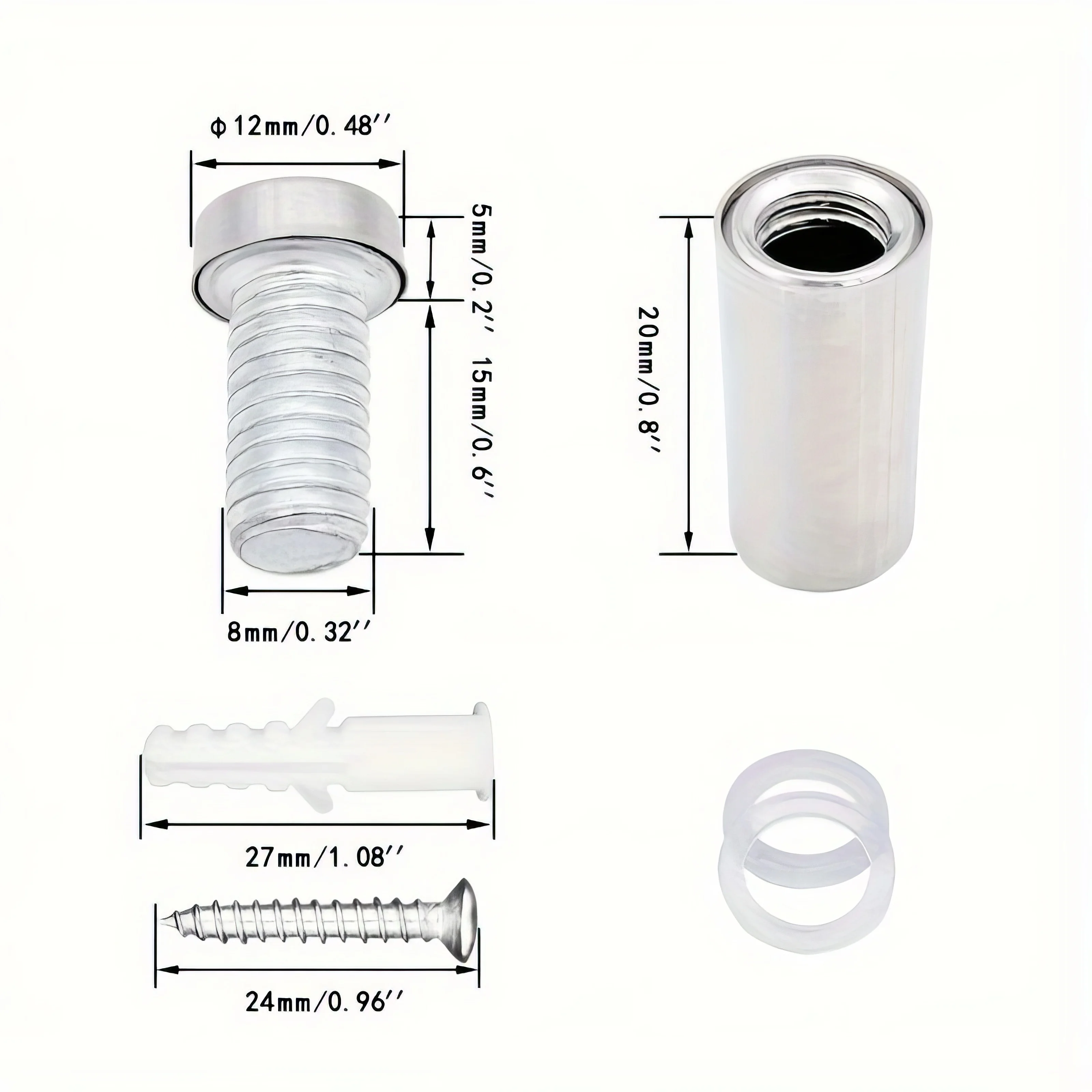 Advertisement Screw Glass Railing Fixing Pin standoffs flat head screw standoff screw cover