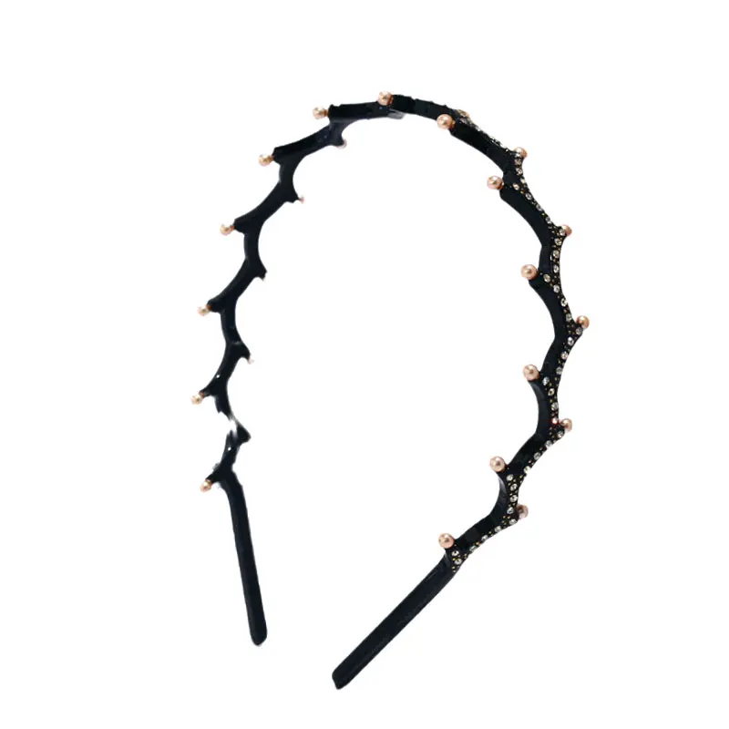 high-end acetate paris designer headbands famous brand pearl rhinestone luxury headband for women hairband accessories hair hoop