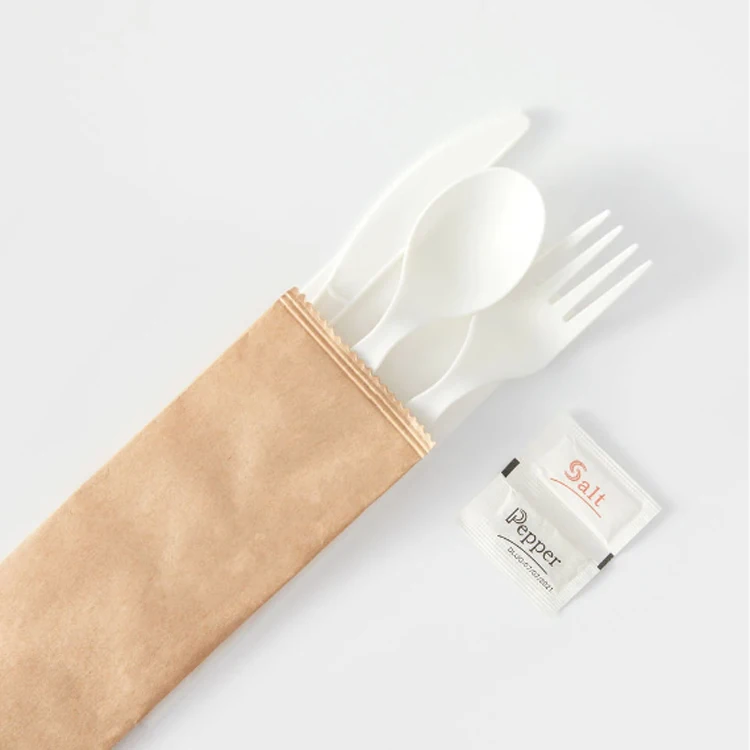 High Quality OEM Reusable biodegradable disposable cutlery Spoon fork knife Plastic utensils 6 inch 8inch