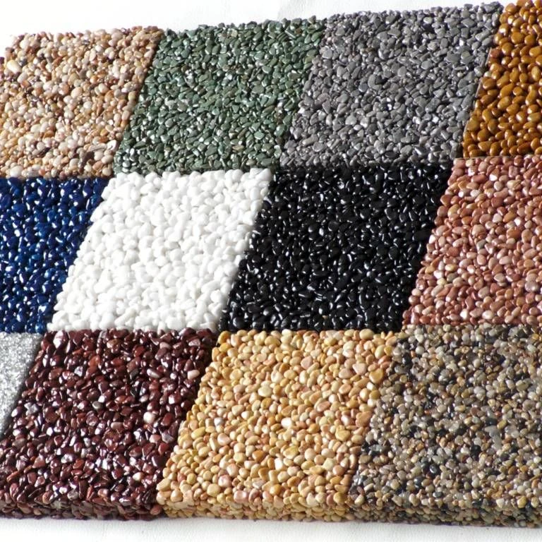 Water Permeable Epoxy Resin Pebble Covering Cement Patios Pool Deck