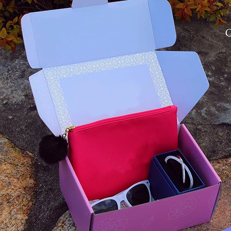 Wholesale Factory Custom Card Corrugated Paper box for dress Colored Gift Boxes Shipping Cloth Pink Mailer Boxes With Logo