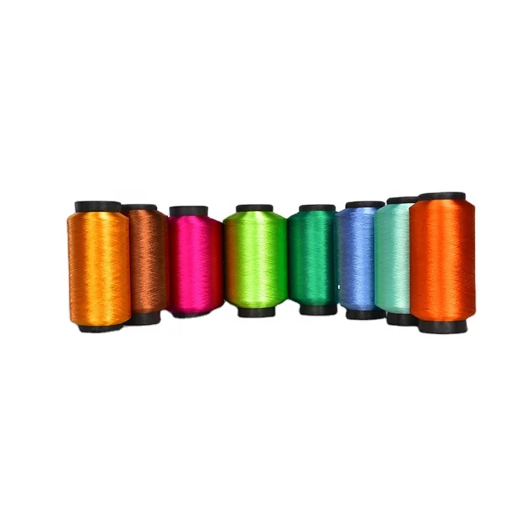 China factory 7536 embroidery twisted yarn fdy 100% polyester tex yarn 150/2 polyester yarn