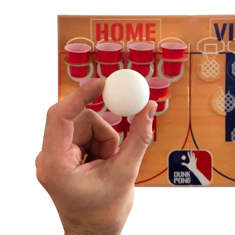 dunk pong basketball version beer pong air pong set foldable game board wholesale custom outdoor beerpong game