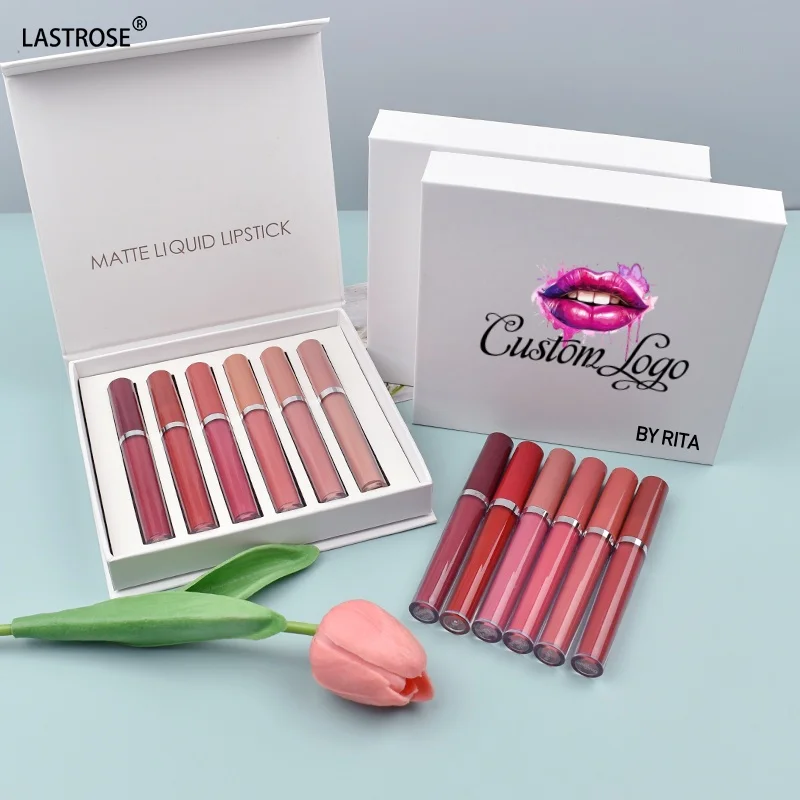 Waterproof Lipgloss Matte Liquid Lipstick Makeup Set Women Multi Colors Lip Gloss Kit Moisturizing Long Lasting Lipsticks