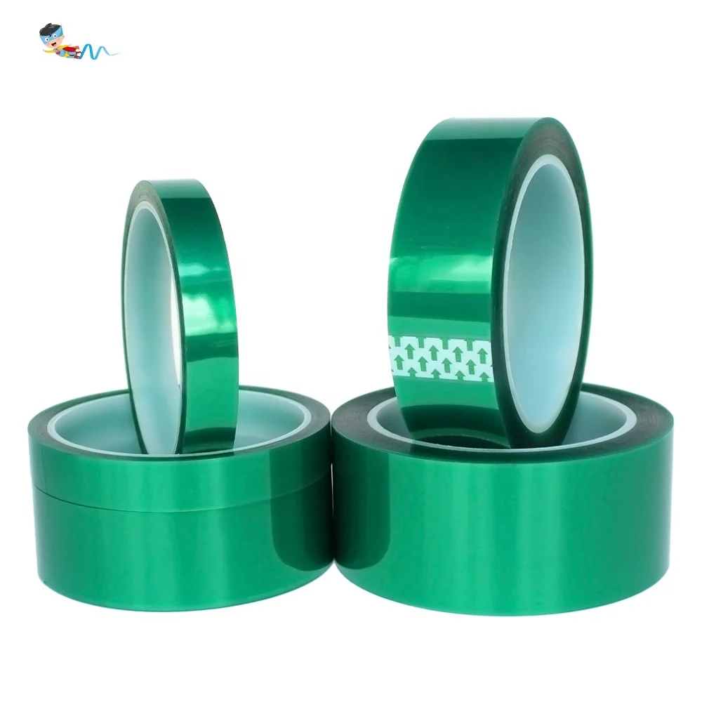 2- High-temp Electroplating Epoxy Resin Powder Coating Anodizing Masking PET Polyester Film + Silicone Glue Self Adhesive Tape