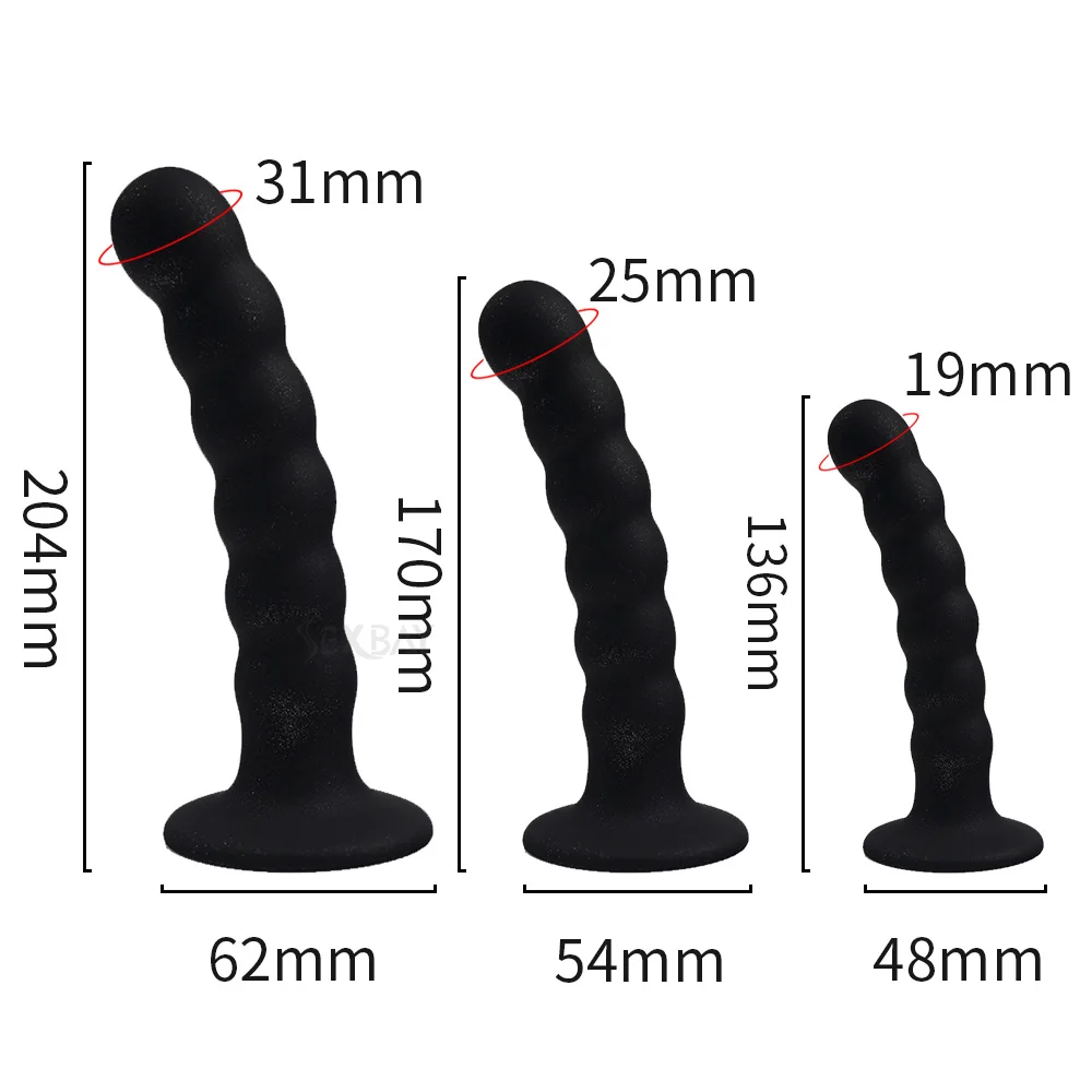 SEXBAY 2024 New design Anal Beads with Suction Cup Anal Dildo Silicone Butt Plug for Women Butt Plug Men multiple sizes sex toy