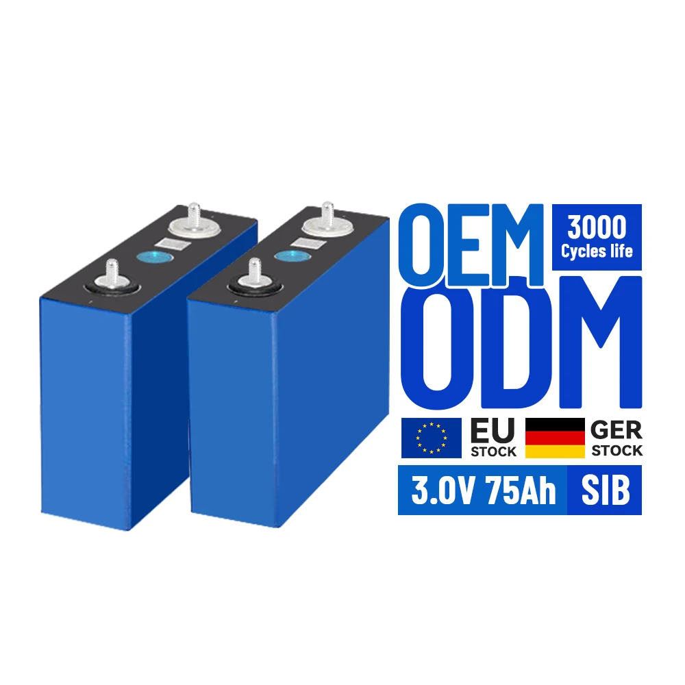 Exliporc 75Ah 3V SIB Battery 3000 Cycles Sodium Ion Battery Electric Vehicle Sodium Battery Pack Na Ion Cell