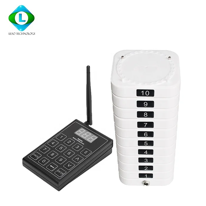 New Arrival White Vibration Paging Call bell center system with 20 pagers