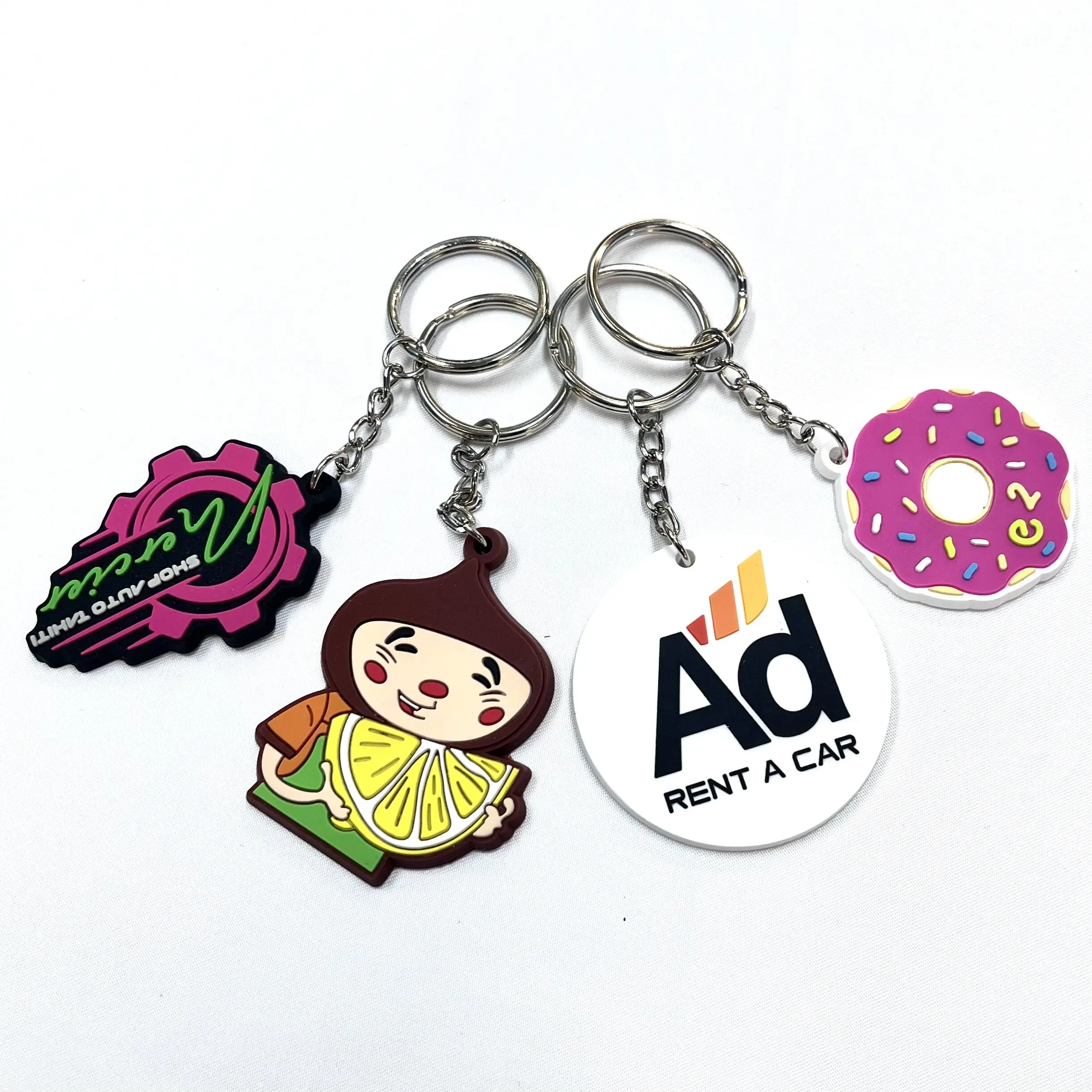 Manufacturer Custom Logo Soft 2D 3D Keychain OEM Made pvc Keyring Cute Rubber PVC Anime Key Chain