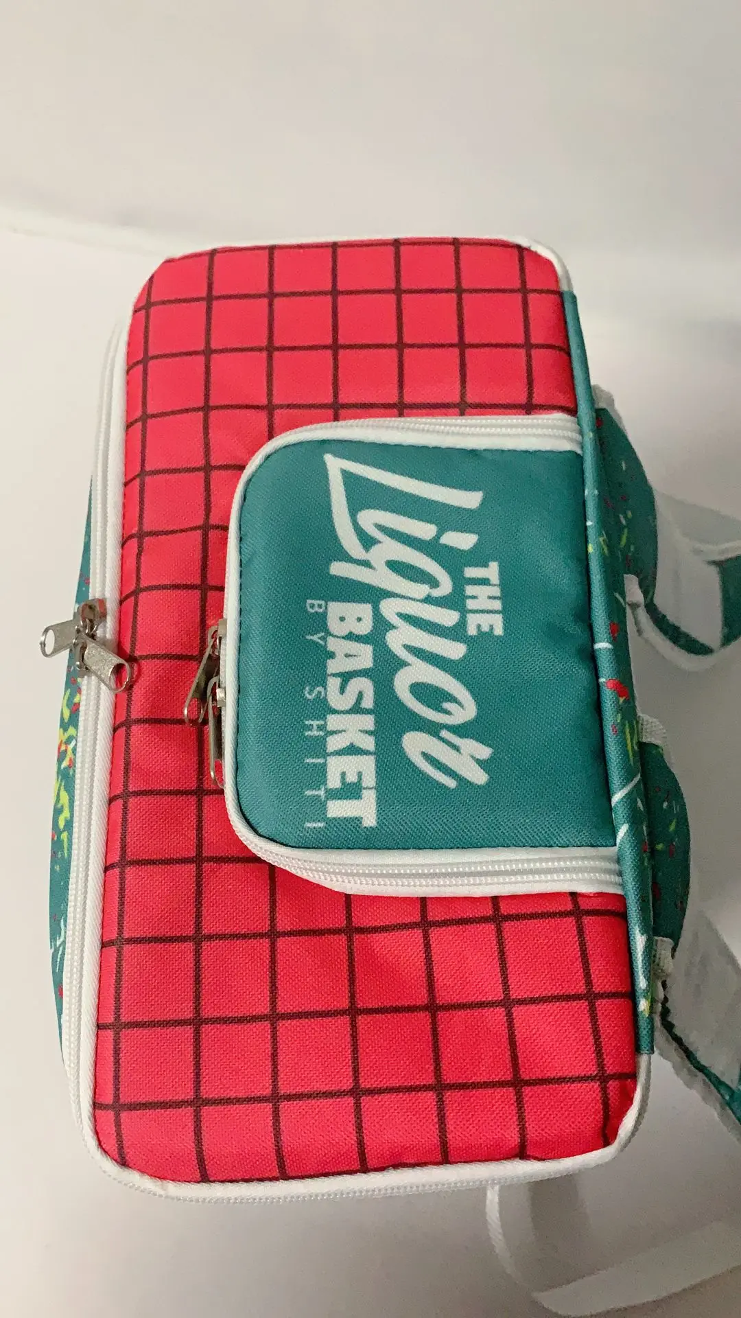 stylish custom sublimation printing polyester 24 cans cooler PEVA HEAT SALE waterproof backpack bag with top zipper pocket